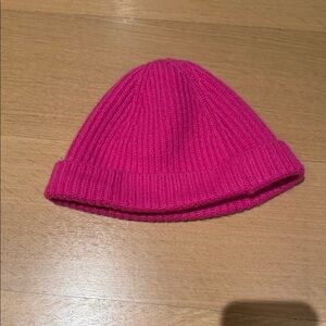 The Row cashmere Pink Knit Beanie Hat